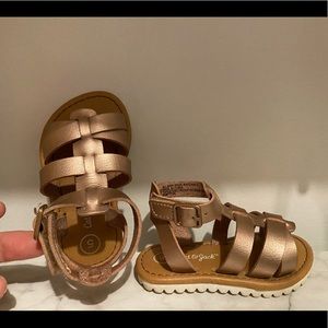 Toddler Rose Gold Gladiator Sandals